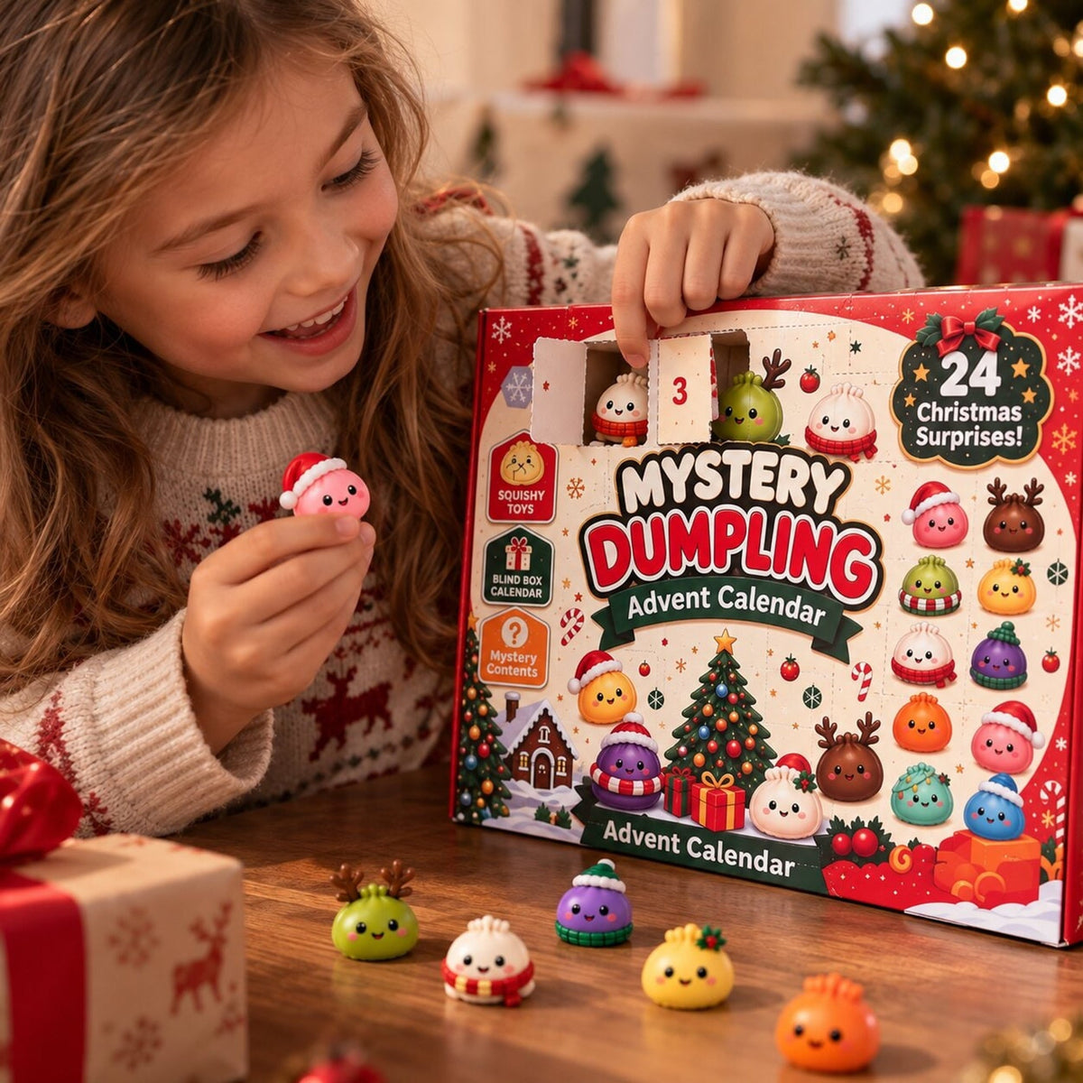 24-Day Squishy Advent Calendar – Collectible Fidget Toys