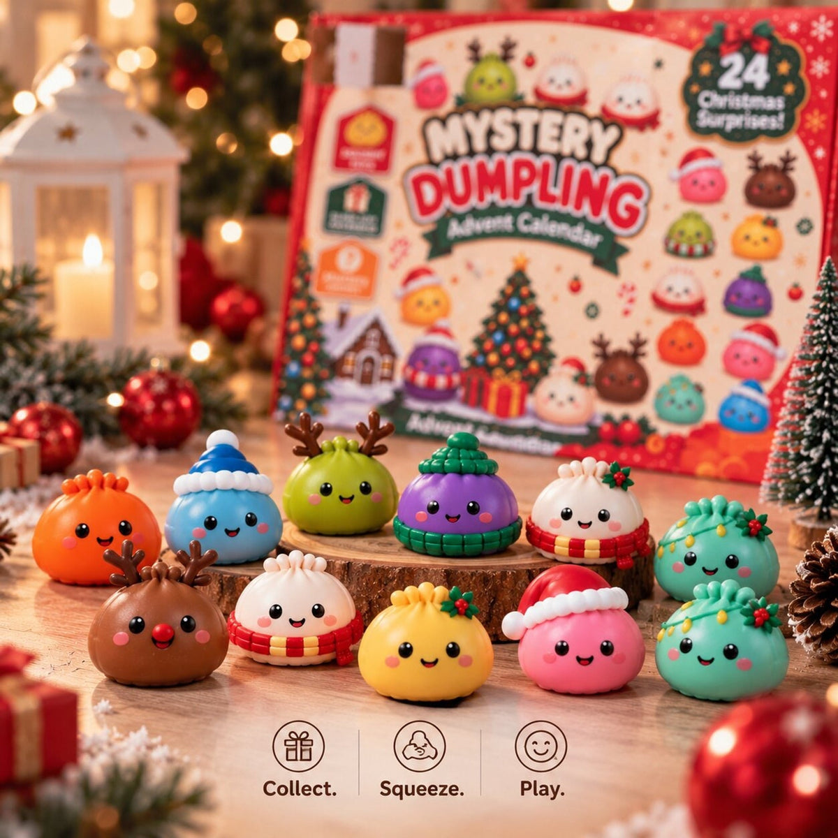 24-Day Squishy Advent Calendar – Collectible Fidget Toys