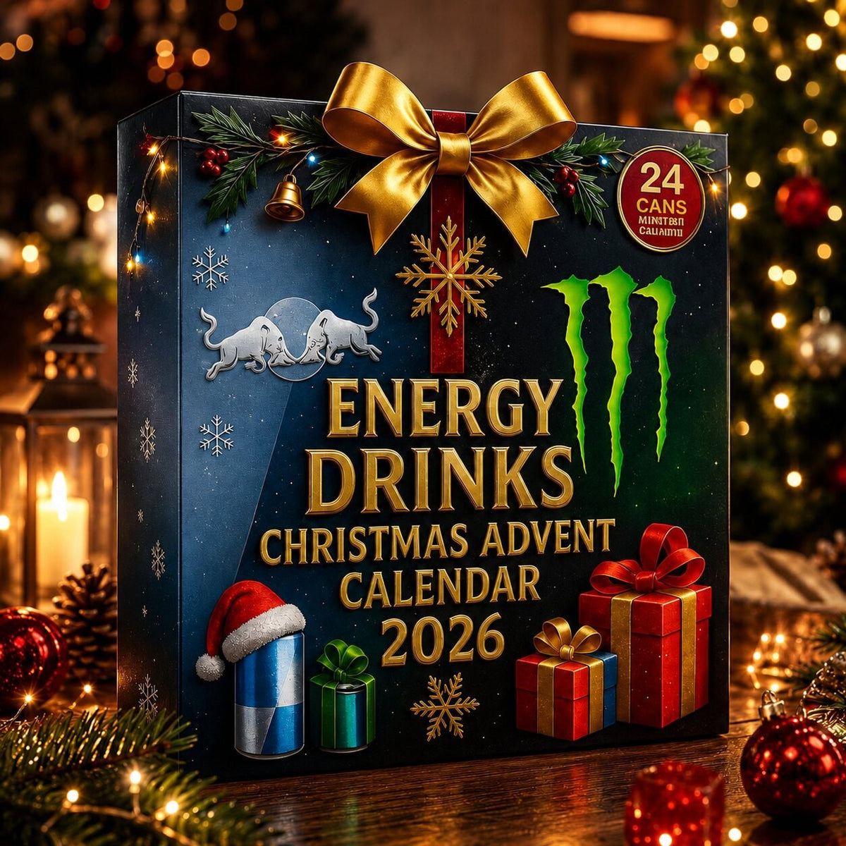 24-Day Energy Drink Advent Calendar – Collectible Can Designs