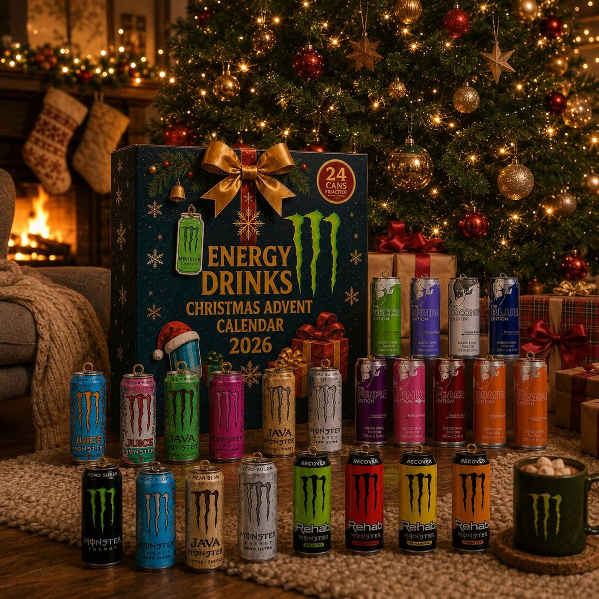 24-Day Energy Drink Advent Calendar – Collectible Can Designs