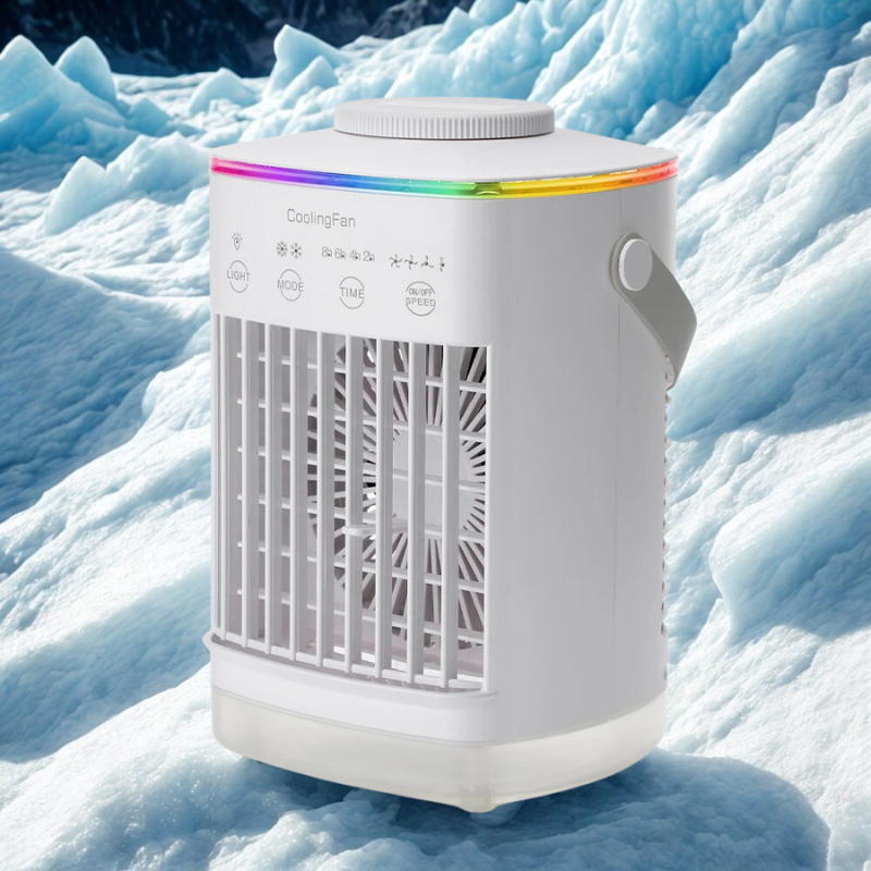 Portable Air Cooler with Humidifier and LED Night Light