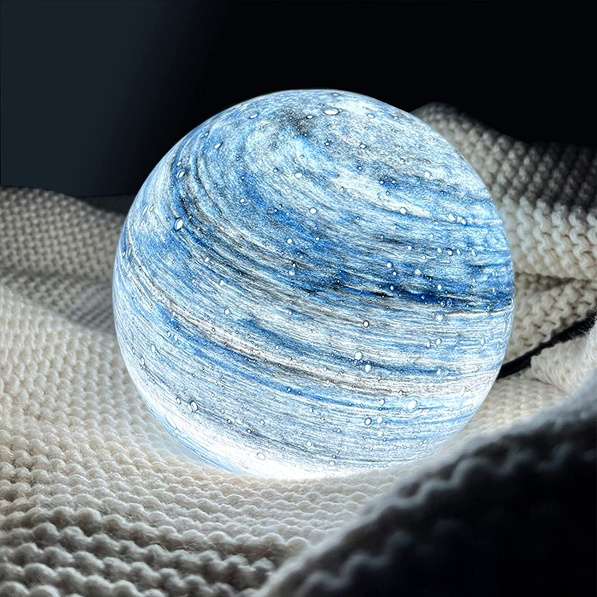 Glass Table Lamp with 16 Color LED Remote Control