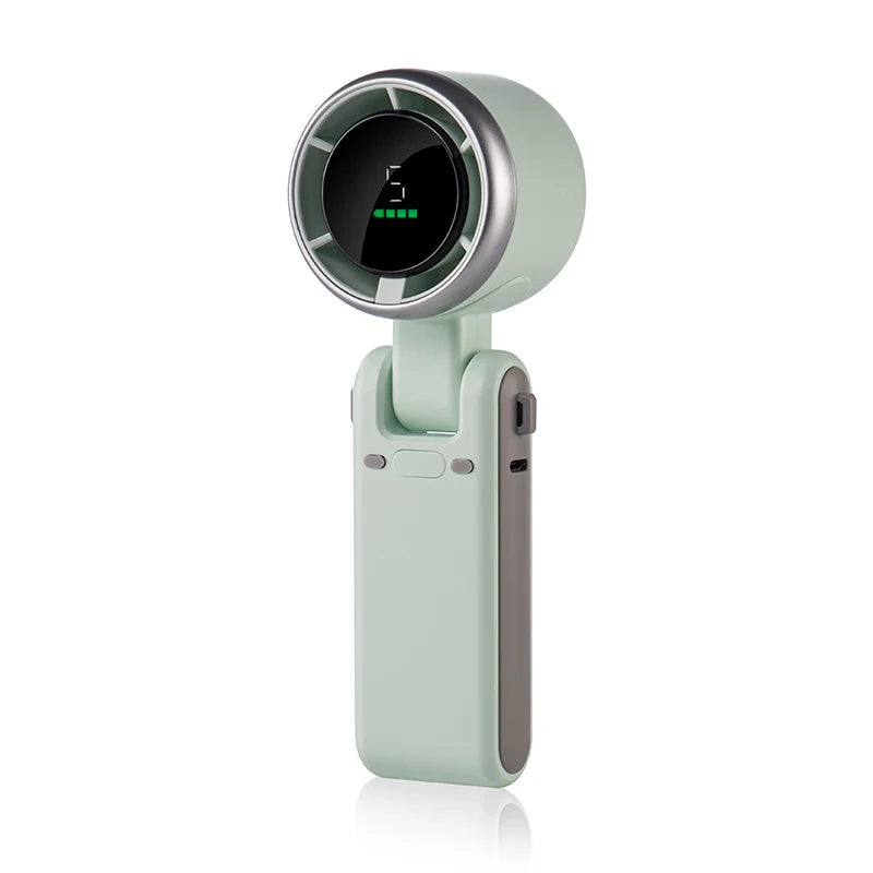 Portable Handheld Fan with LCD Display | 5 Speed Turbo Cooling