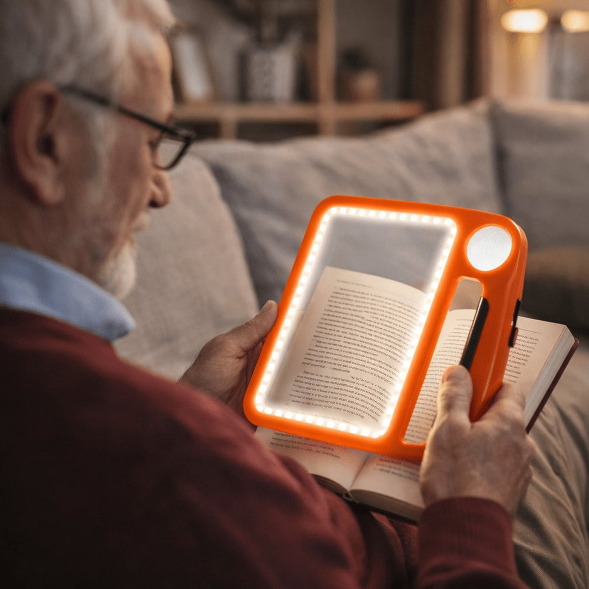 LED Magnifying Glass with 5x & 10x Magnification and USB Charging
