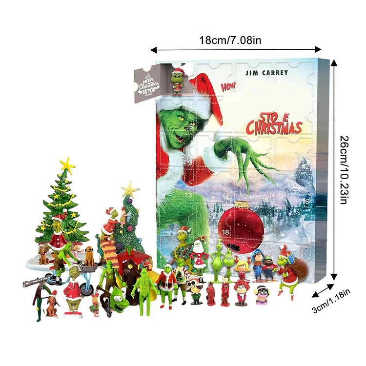 Advent Calendar with 24 Daily Surprises – Green Numbered Countdown