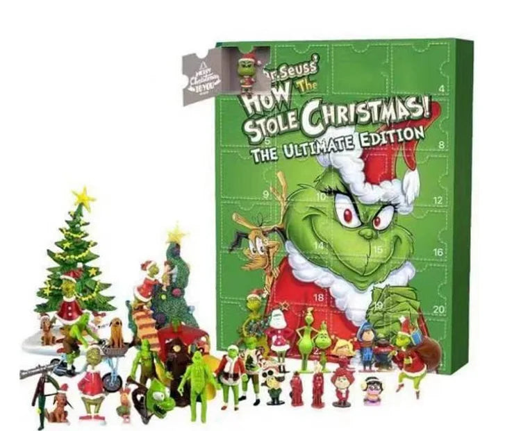 Advent Calendar with 24 Daily Surprises – Green Numbered Countdown