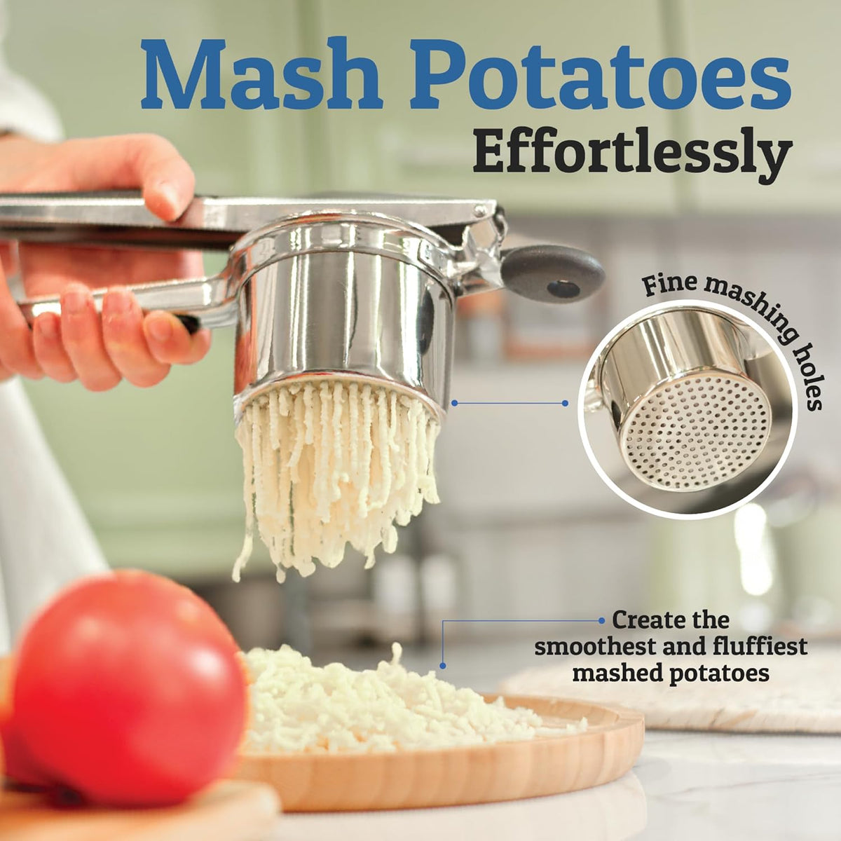 Stainless Steel Potato Masher for Smooth Creamy Mashed Potatoes