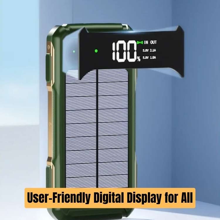 Solar Power Bank 20000mAh Portable Charger with USB-C