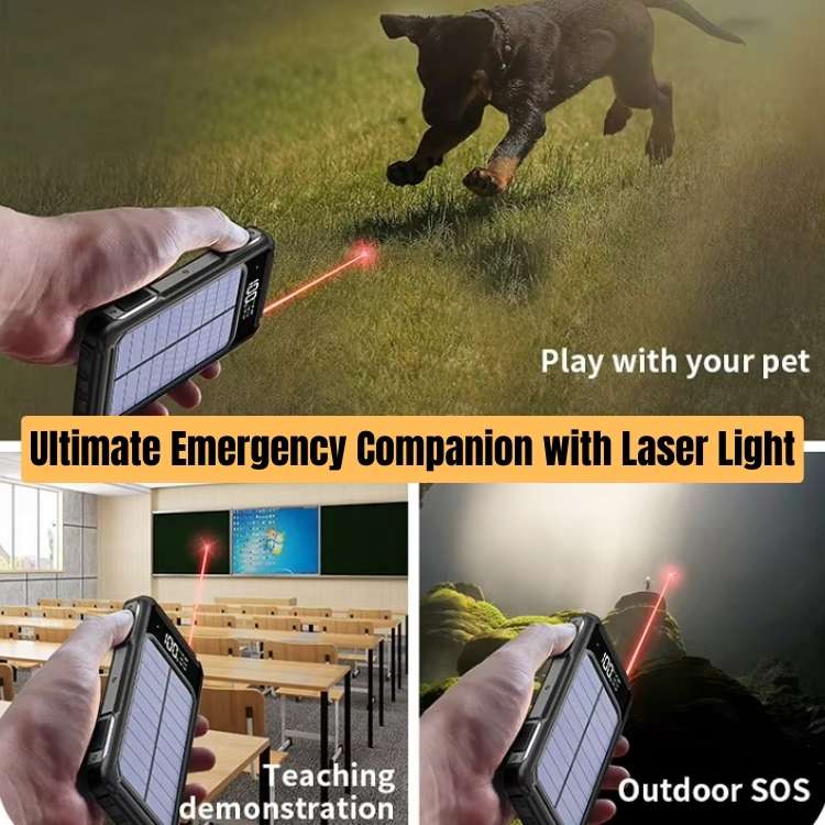 Solar Power Bank 20000mAh Portable Charger with USB-C