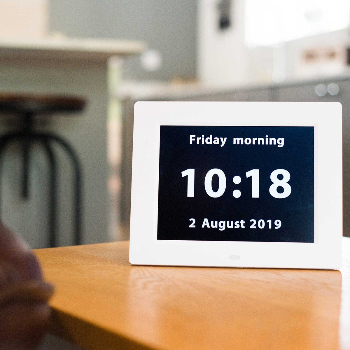 Digital Reminder Clock with 20 Custom Alerts – White
