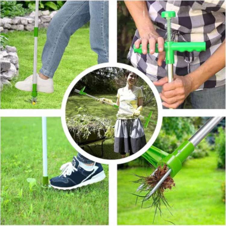 RootRipper Steel Garden Weed Puller Tool – Ergonomic Stand-Up Design
