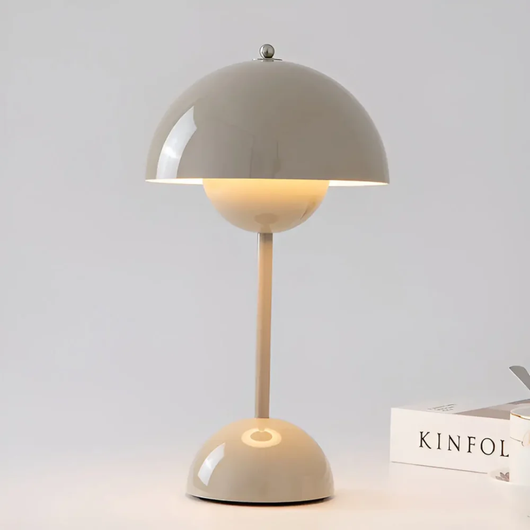 Scandinavian Cordless Table Lamp – Touch Dimmable LED Light