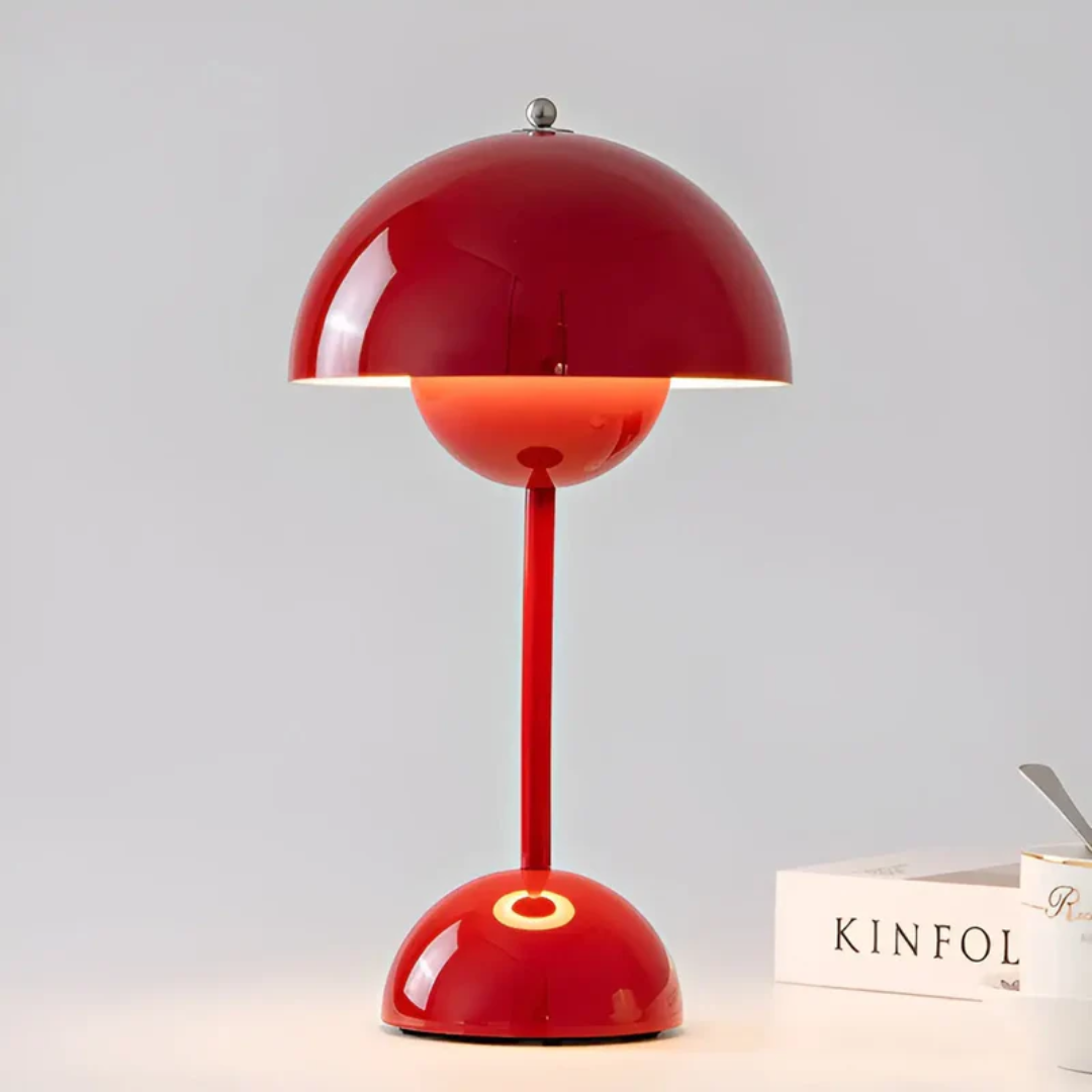 Scandinavian Cordless Table Lamp – Touch Dimmable LED Light