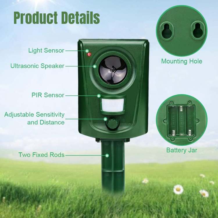Ultrasonic Cat Repeller with Motion Sensor – Outdoor Pet Deterrent