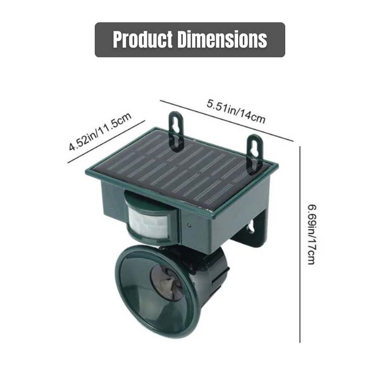 Solar Bird Repeller with Motion Sensor & Predator Sounds