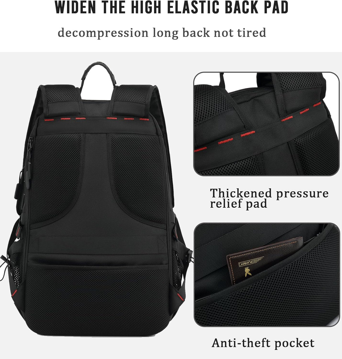 60L Waterproof Travel Backpack with USB Charging & Laptop Compartment