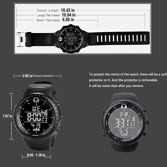 Waterproof Digital Sports Watch for Men – Henry