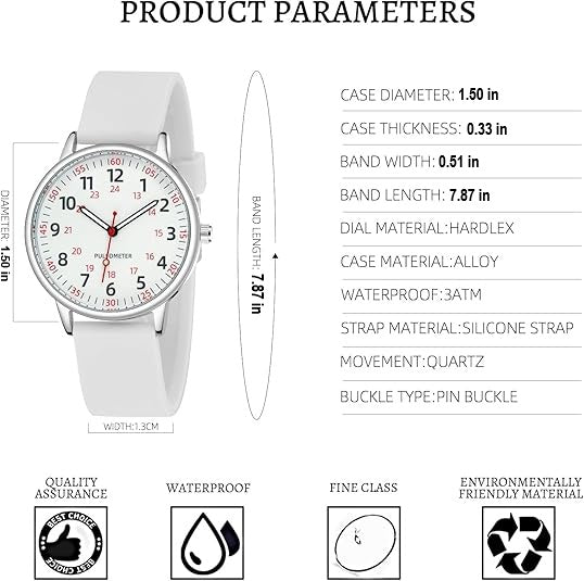 Waterproof Nurse Watch for Women – Femke Silicone Band