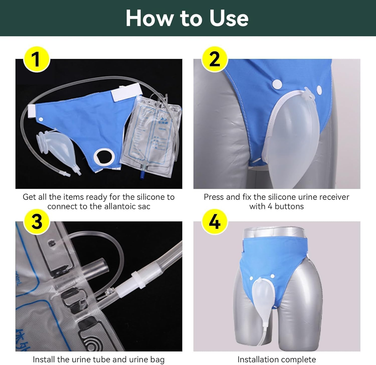 Unisex Portable Reusable Urinary Collection System – Adjustable Waist and Leg Straps