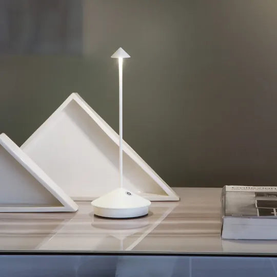Wireless LED Table Lamp – Dimmable, Water-Resistant, USB Rechargeable