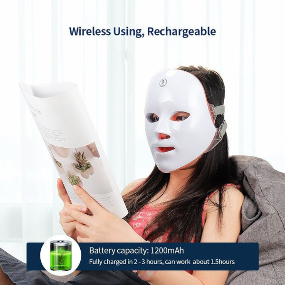 LED Face Mask – 90 Medical Grade Lights for Anti-Aging Skin Care