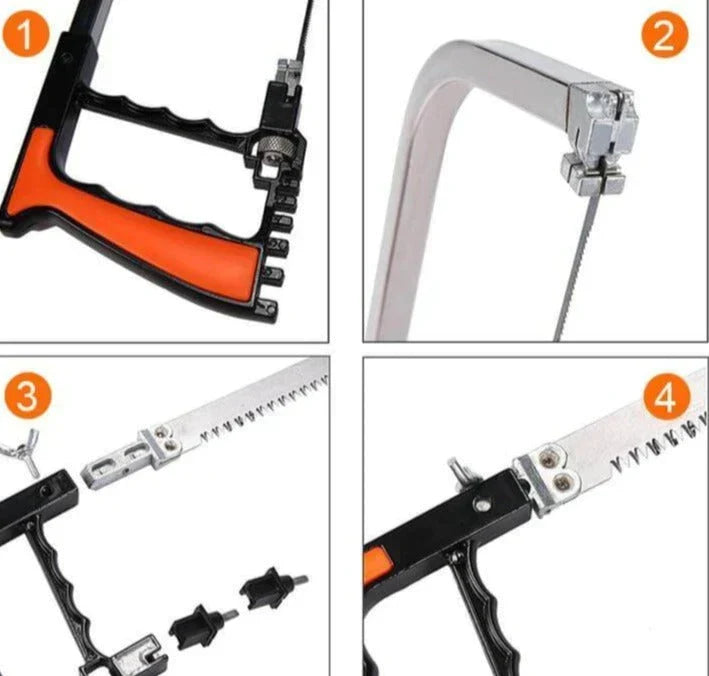 11-in-1 Hand Saw Set with Interchangeable Blades & Hard Case