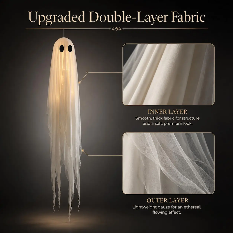 Hanging Ghost Halloween Decorations – Pre-Assembled Outdoor