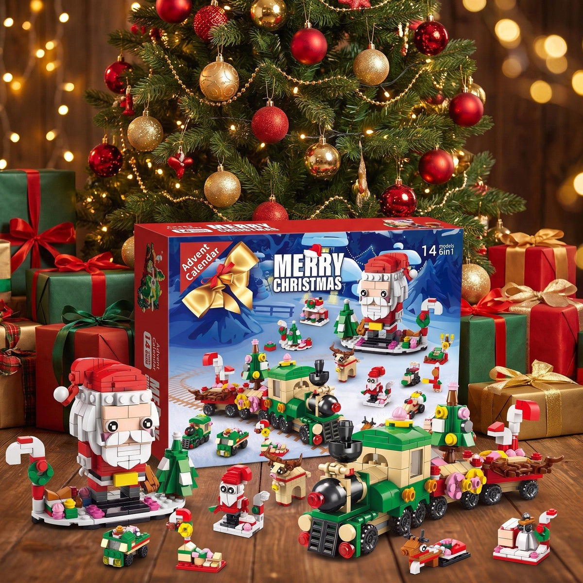 12-Day Christmas Advent Calendar – 14 Brick Builds Multi-Colour