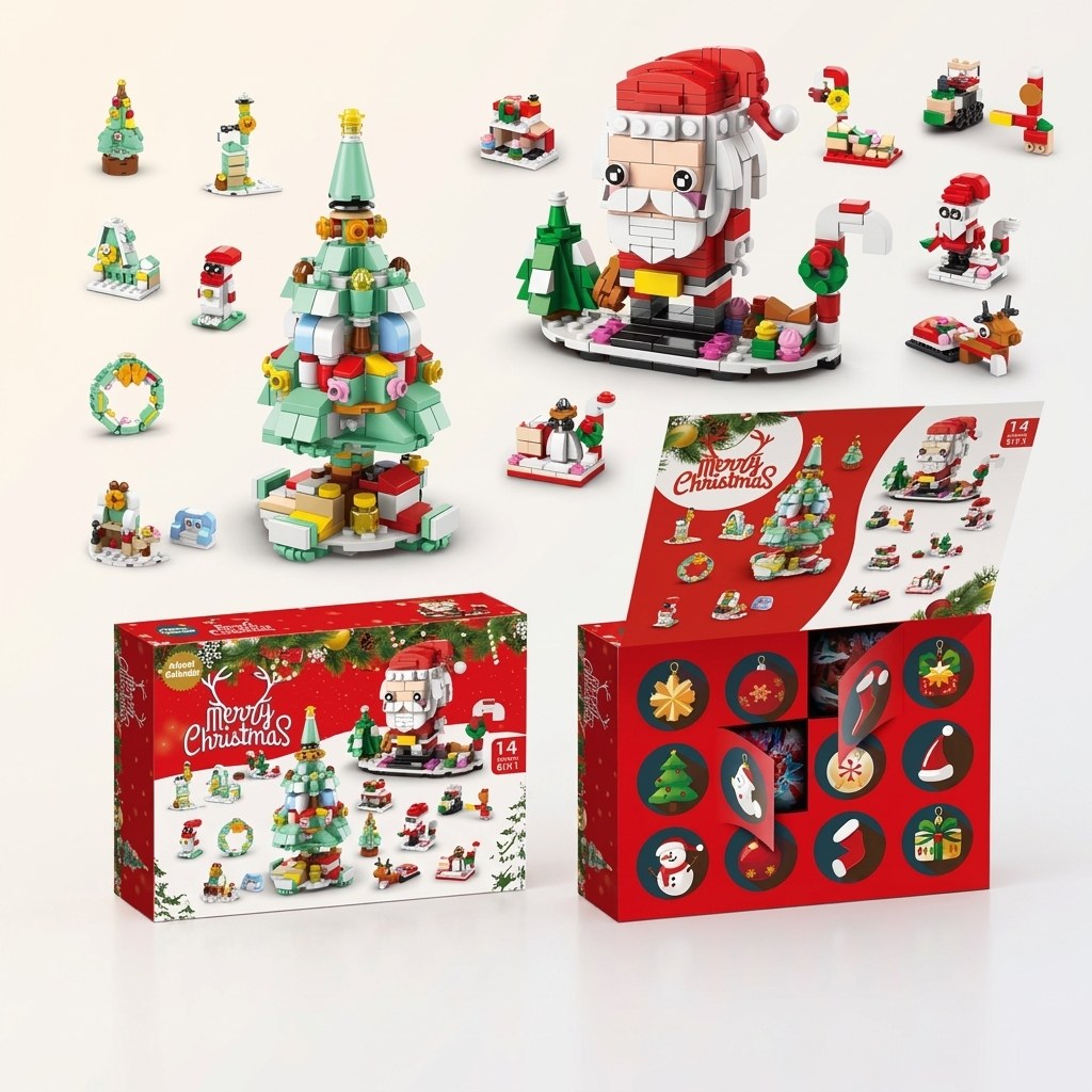 12-Day Christmas Advent Calendar – 14 Brick Builds Multi-Colour