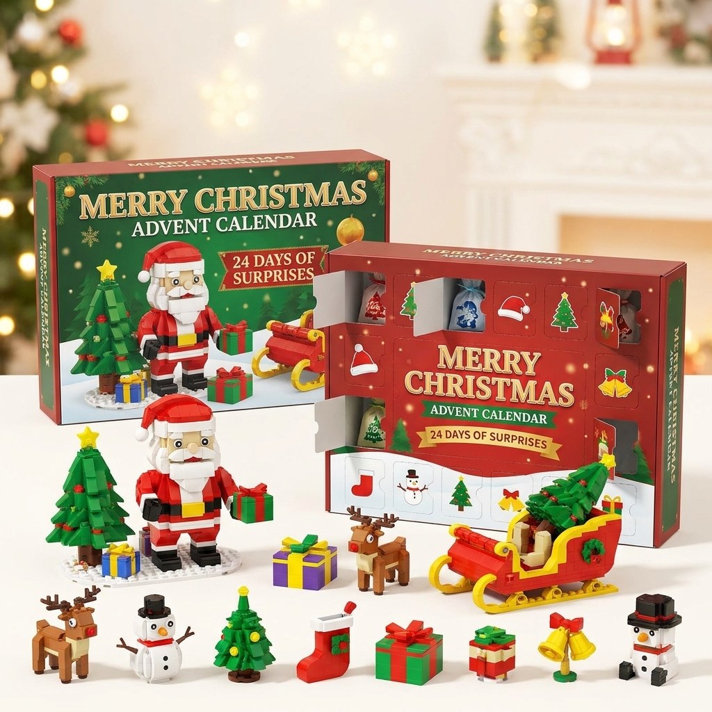 12-Day Christmas Advent Calendar – 14 Brick Builds Multi-Colour