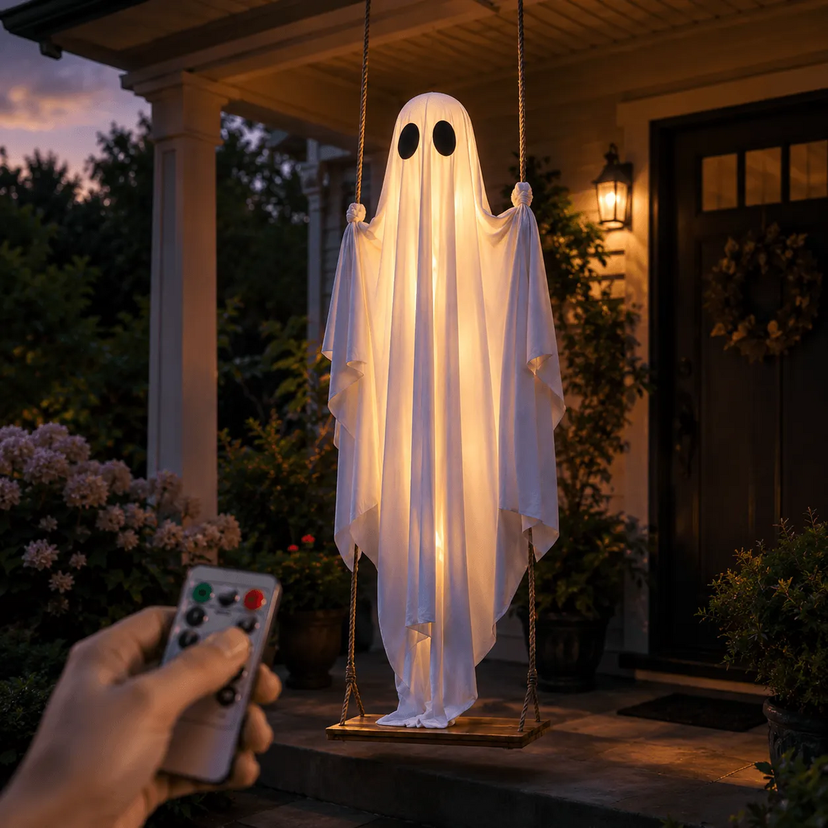 5FT Hanging Ghost Halloween Decoration with LED Lights