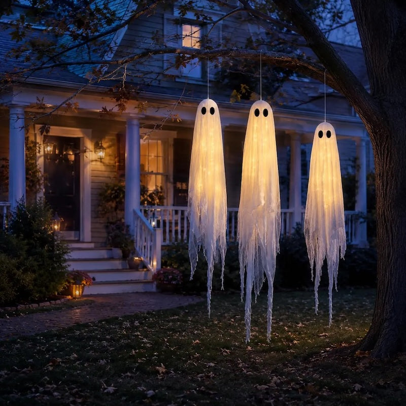 Hanging Ghost Halloween Decorations – Pre-Assembled Outdoor