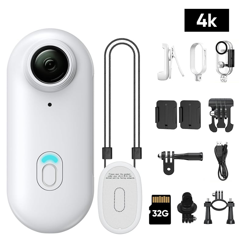 Magnetic 4K Action Camera with Wide-Angle Lens