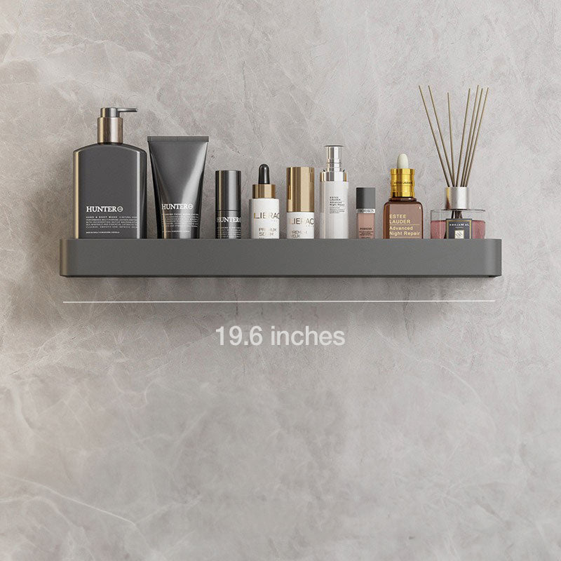 Self-Adhesive Bathroom Shelf with Towel Holder – No Drilling