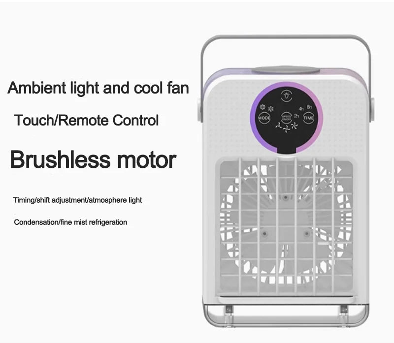 Portable Misting Fan with Touchscreen Controls