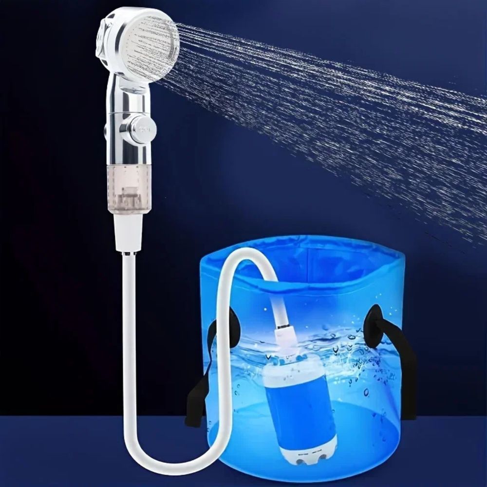 Portable USB Rechargeable Water Pump Shower – Camping & Outdoor