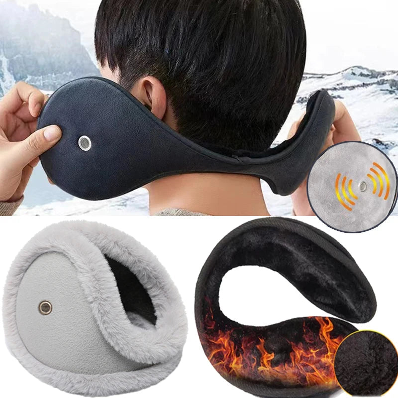 Plush Winter Ear Muffs for Men & Women – Foldable Ear Warmer