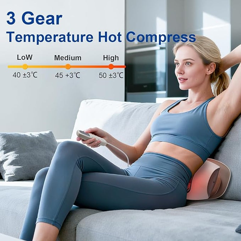 Lumbar Massager with Heat Therapy & Dynamic Traction Relief