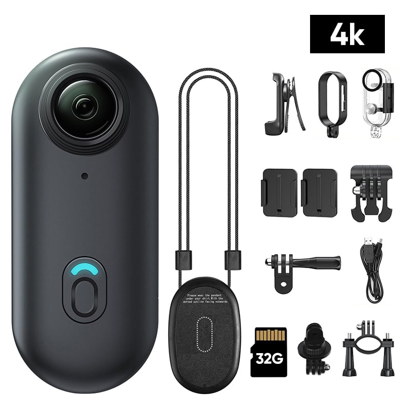 Magnetic 4K Action Camera with Wide-Angle Lens