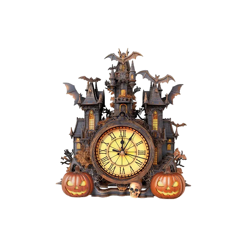 Halloween 3D Puzzle Clock – Wooden Castle Decoration