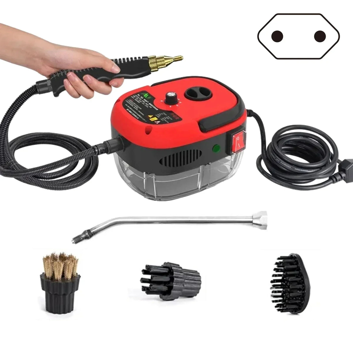 2500W High-Pressure Steam Cleaner with 6 Settings