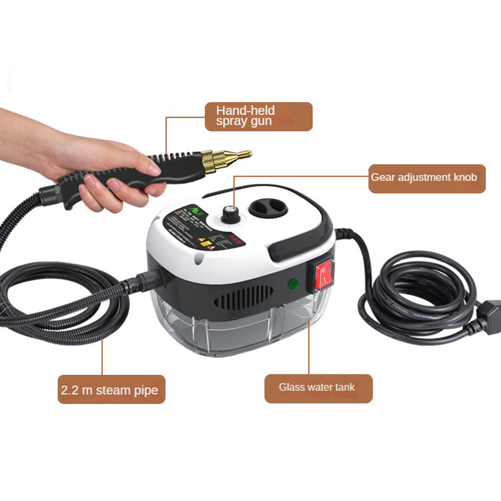 2500W High-Pressure Steam Cleaner with 6 Settings
