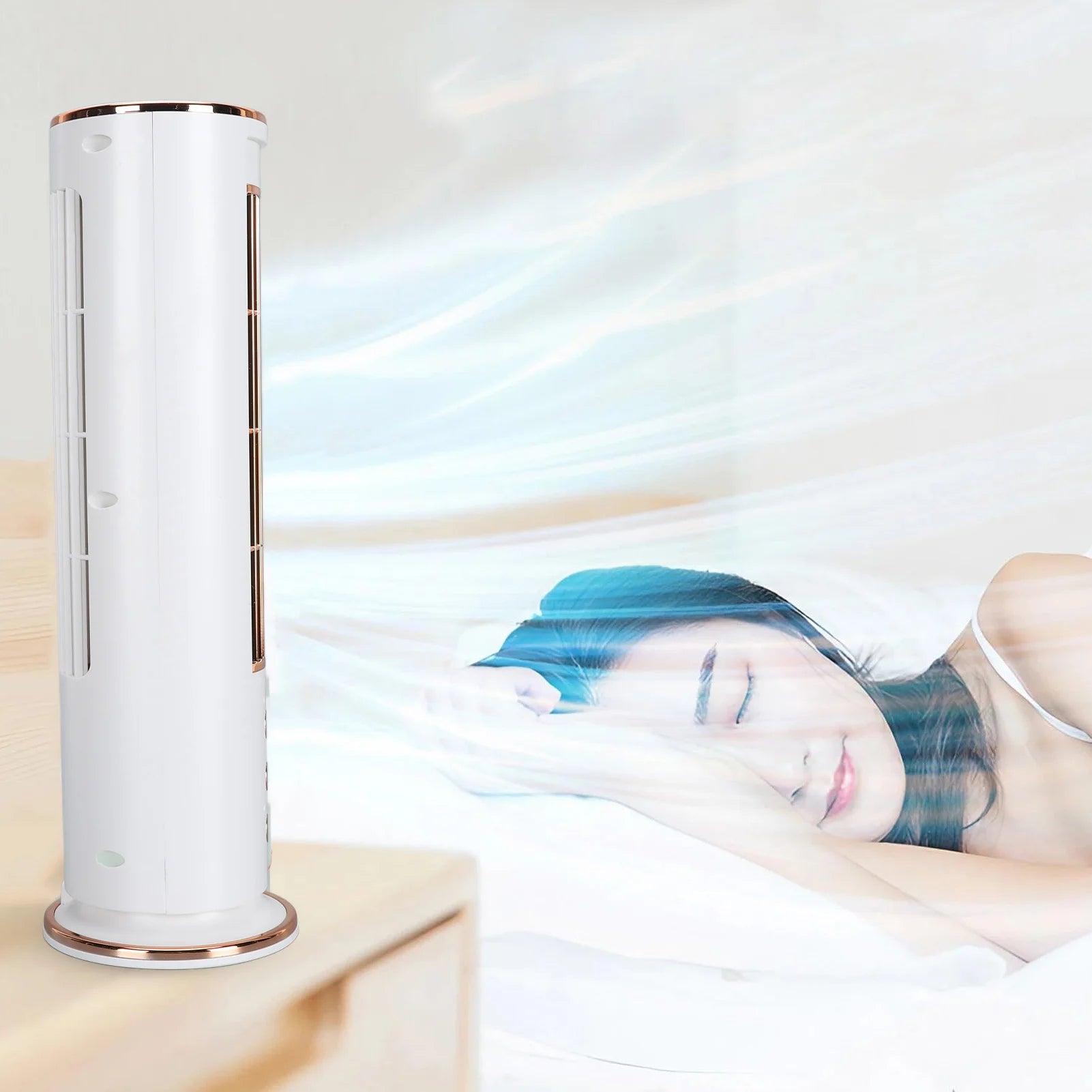 Bladeless Desktop Fan with Remote Control – USB Rechargeable