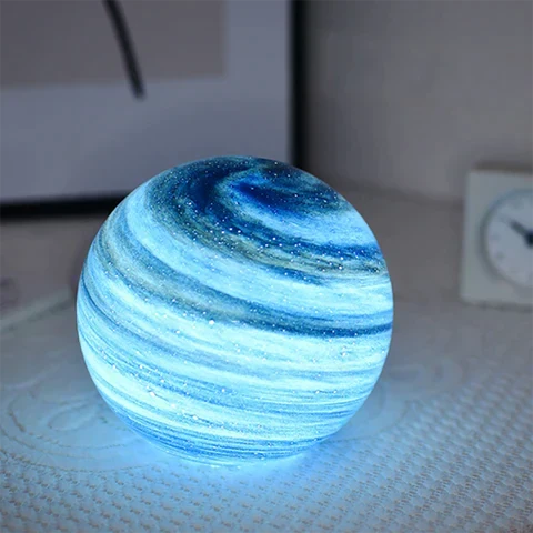 Glass Table Lamp with 16 Color LED Remote Control