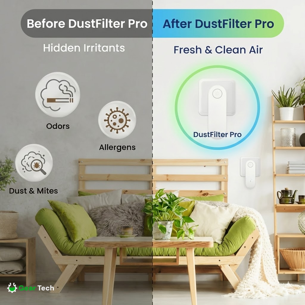 Ionic Air Purifier for Home Dust & Allergens | Filter-Free