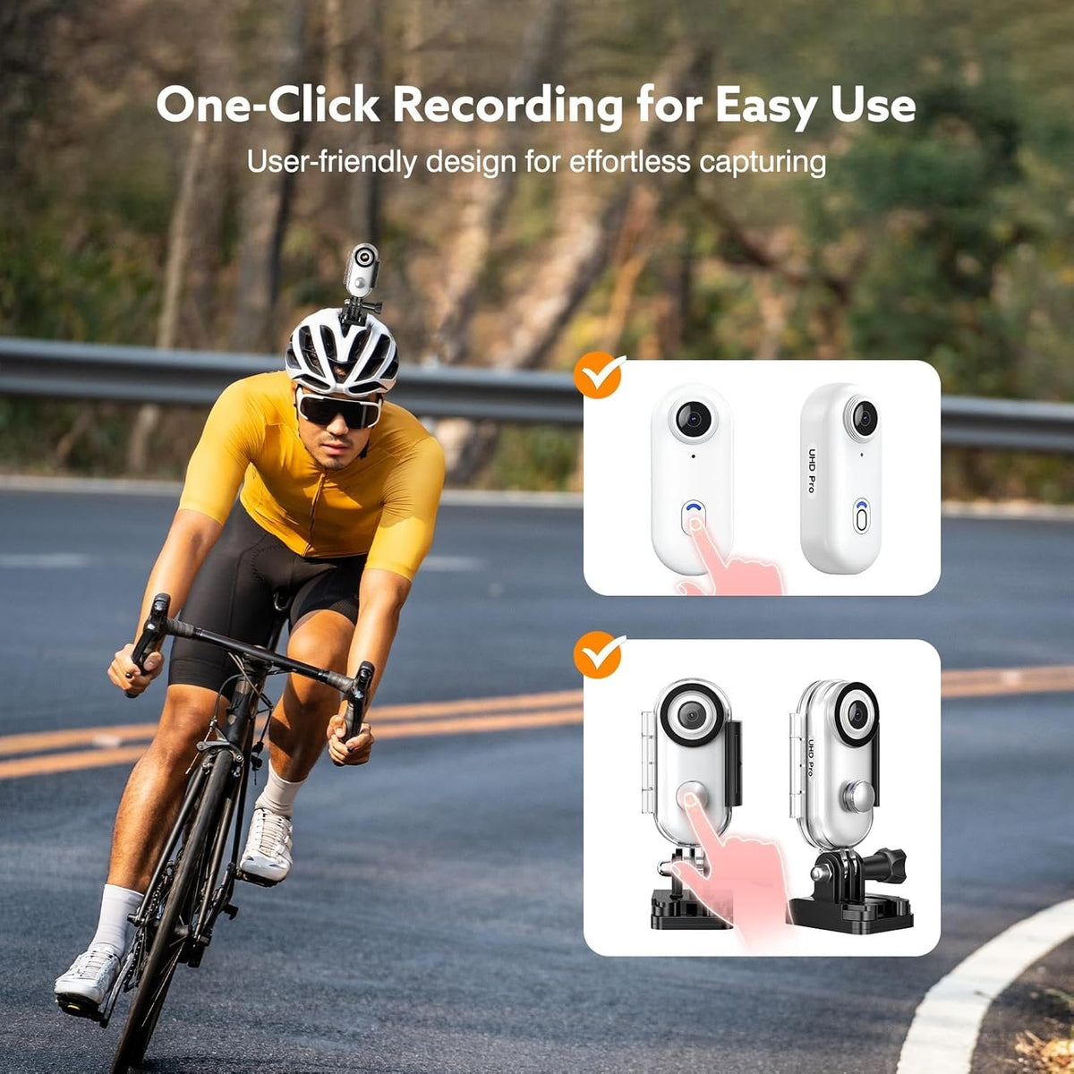Magnetic 4K Action Camera with Wide-Angle Lens