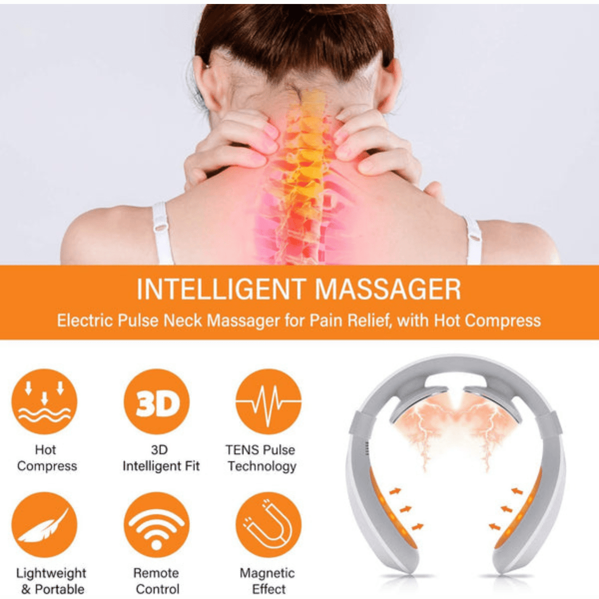 Portable Neck Massager – Professional Relief Device
