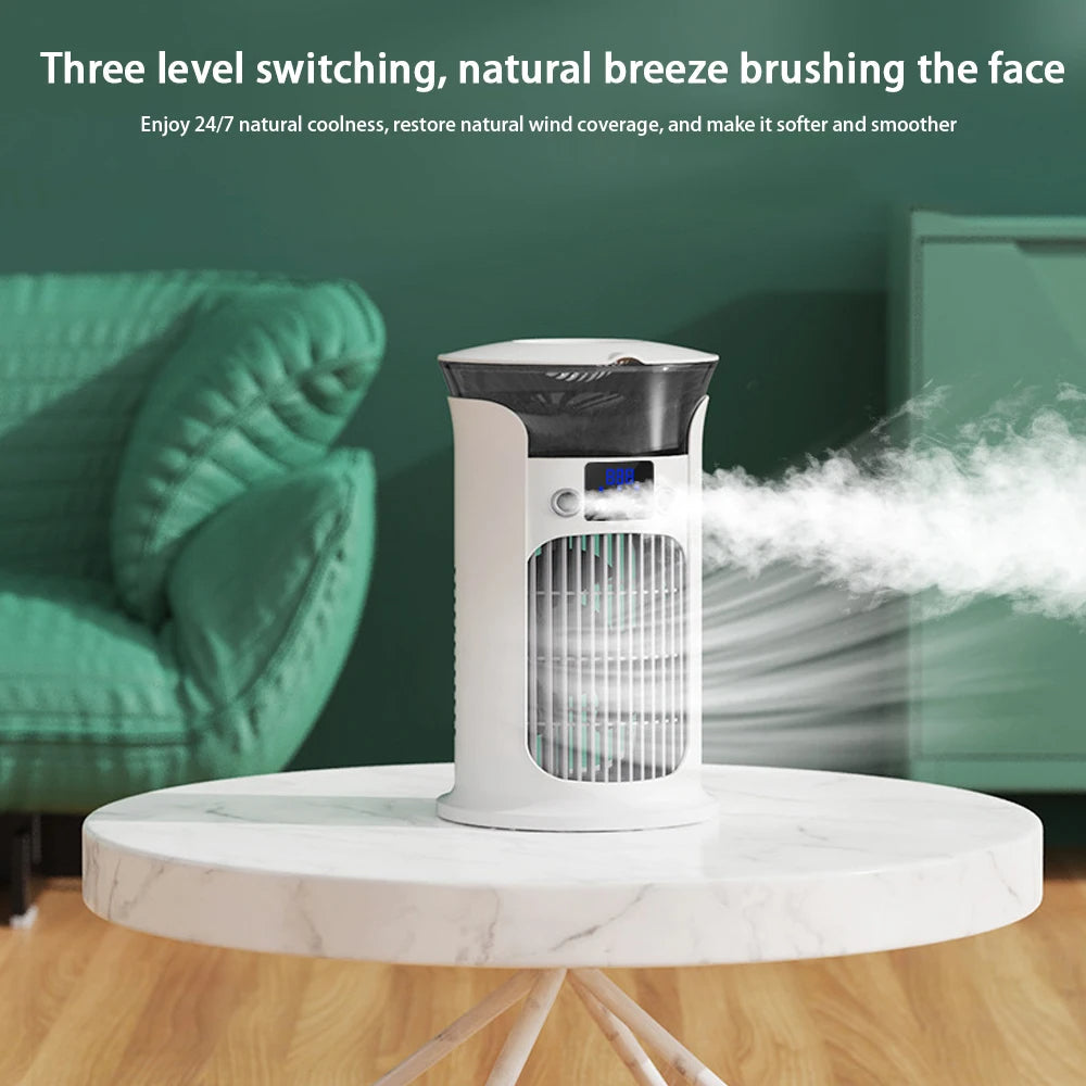 Portable Air Conditioner Fan with Humidifier & LED Light