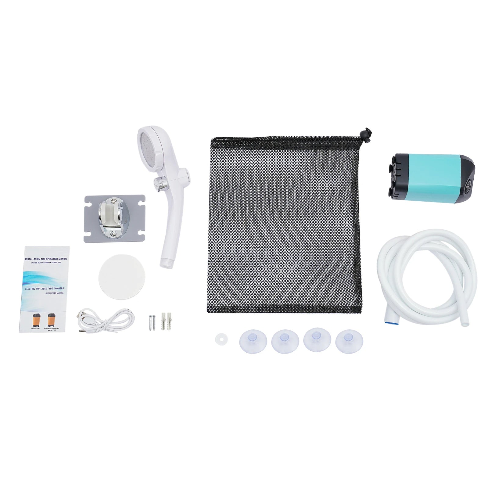 Portable Electric Camping Shower with Battery – 90 Min Runtime