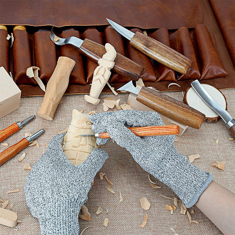 Wood Carving Kit for Beginners – 12-Piece Starter Set with Tools
